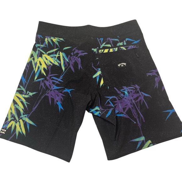 Billabong Boardshorts 30 Bamboo Print Black Airlite Swim Trunks NWT - Picture 2 of 14